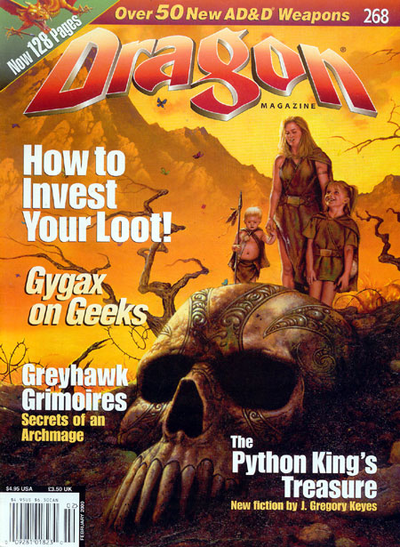 Dragon # 268 magazine back issue Dragon magizine back copy 