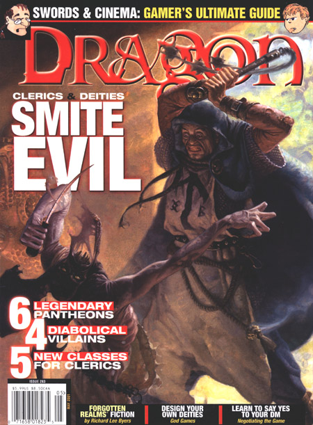Dragon # 283 magazine back issue Dragon magizine back copy 
