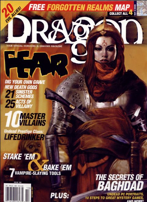 Dragon # 288 magazine back issue Dragon magizine back copy 