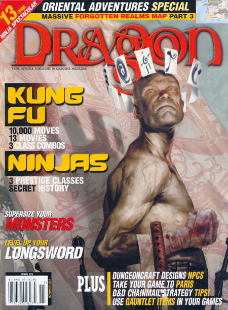 Dragon # 289 magazine back issue Dragon magizine back copy 