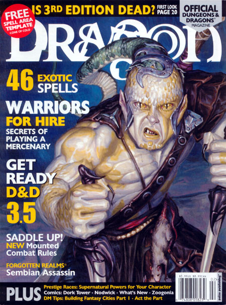 Dragon # 304 magazine back issue Dragon magizine back copy 