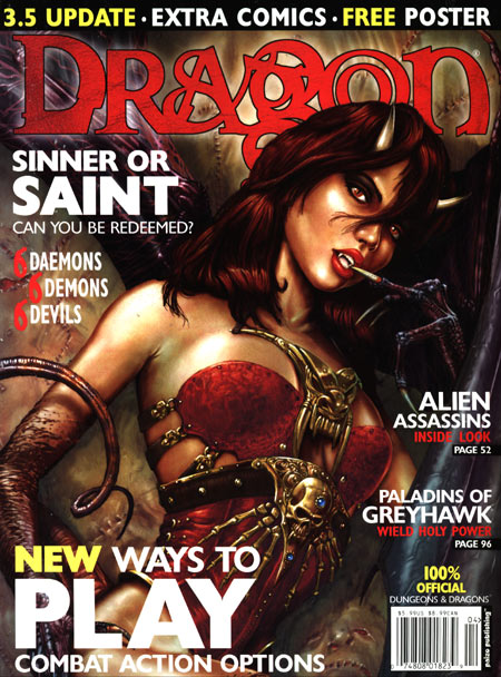 Dragon # 306 magazine back issue Dragon magizine back copy 