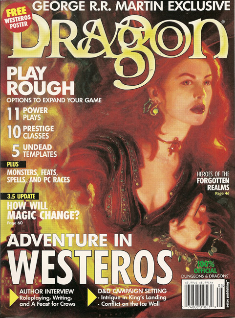 Dragon # 307 magazine back issue Dragon magizine back copy 