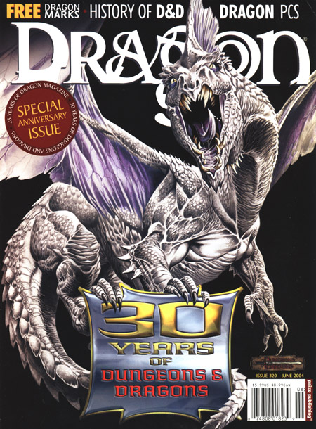 Dragon # 320 magazine back issue Dragon magizine back copy 
