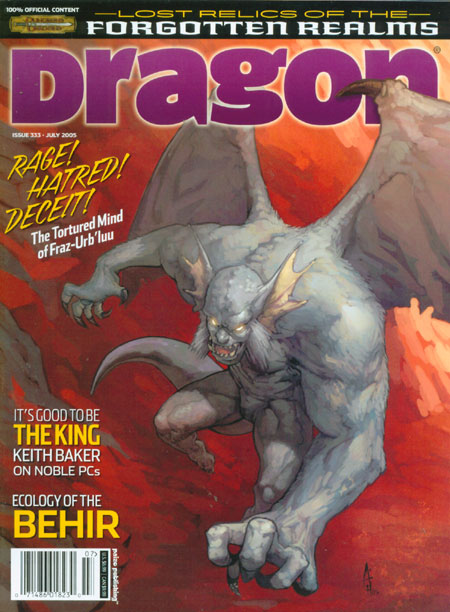 Dragon # 333 magazine back issue Dragon magizine back copy 