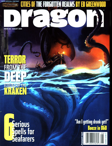 Dragon # 334 magazine back issue Dragon magizine back copy 