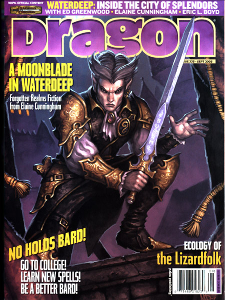 Dragon # 335 magazine back issue Dragon magizine back copy 