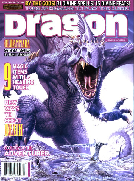 Dragon # 342 magazine back issue Dragon magizine back copy 
