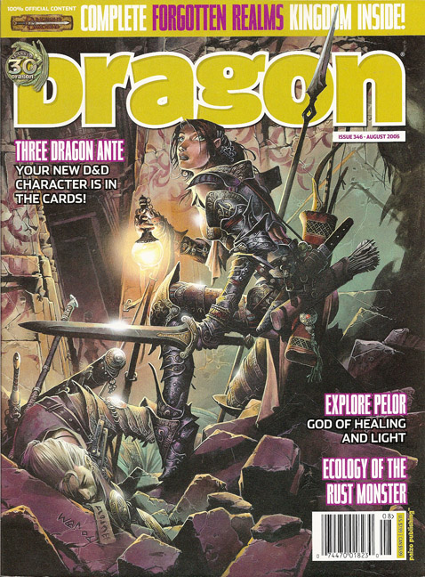 Dragon # 346 magazine back issue Dragon magizine back copy 