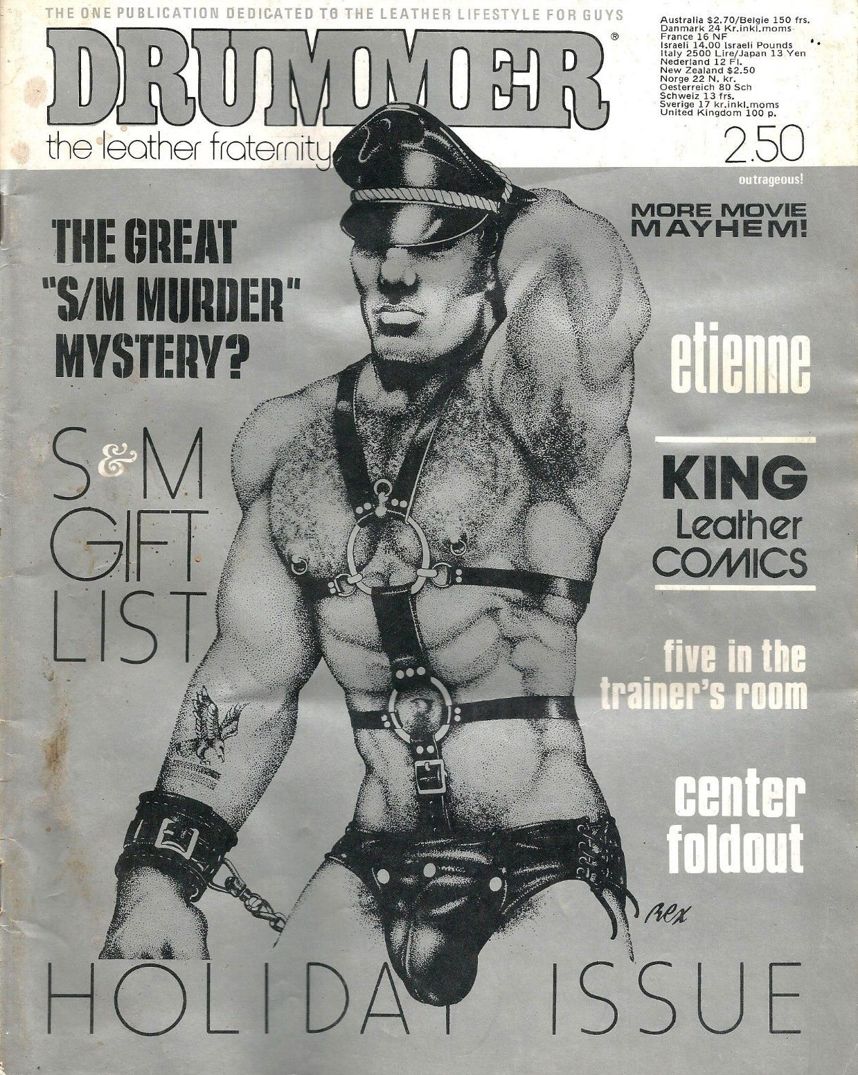 Drummer # 1 magazine back issue Drummer magizine back copy Drummer # 1 Gay Leather BDSM Subculture Adult Mens Magazine Back Issue Homosexual San Francisco Publishing. The Great S/M MurderMystery?.