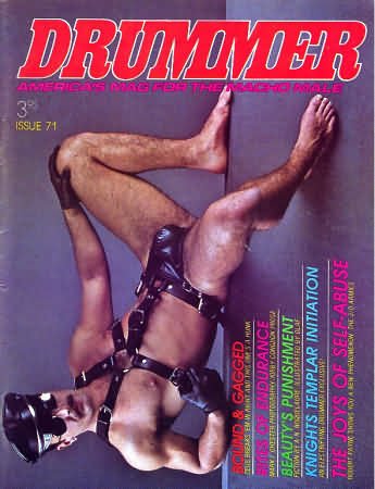 Drummer # 71 magazine back issue Drummer magizine back copy Drummer # 71 Gay Leather BDSM Subculture Adult Mens Magazine Back Issue Homosexual San Francisco Publishing. Bound & Gagged.