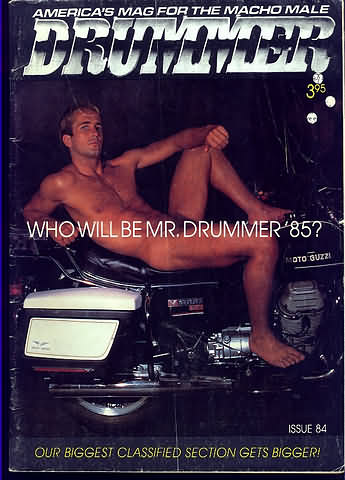 Drummer # 84 magazine back issue Drummer magizine back copy Drummer # 84 Gay Leather BDSM Subculture Adult Mens Magazine Back Issue Homosexual San Francisco Publishing. Who Will Be Mr. Drummer '85?.