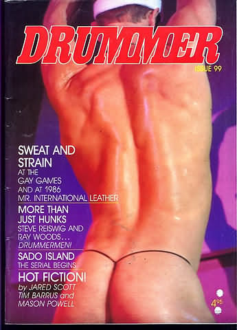 Drummer # 99 magazine back issue Drummer magizine back copy Drummer # 99 Gay Leather BDSM Subculture Adult Mens Magazine Back Issue Homosexual San Francisco Publishing. Sweat And Strain At The Gay Games And At 1986 Mr. International Leather.