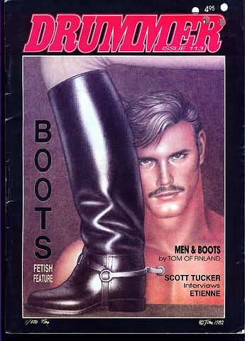 Drummer # 113 magazine back issue Drummer magizine back copy Drummer # 113 Gay Leather BDSM Subculture Adult Mens Magazine Back Issue Homosexual San Francisco Publishing. Men & Boots By Tom Of Finland.