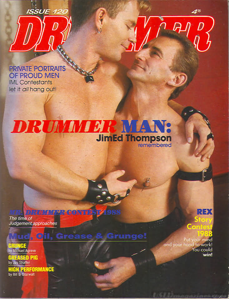 Drummer # 120 magazine back issue Drummer magizine back copy Drummer # 120 Gay Leather BDSM Subculture Adult Mens Magazine Back Issue Homosexual San Francisco Publishing. Private Portraits Of Proud Men IML Contestants Let It All Hang Out!.