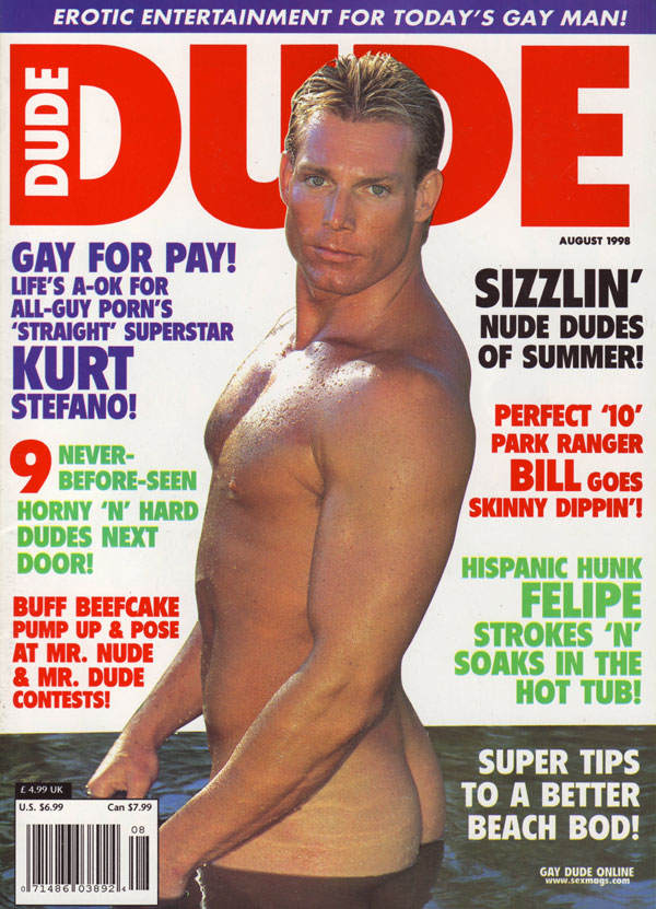 Dude August 1998 magazine back issue Dude magizine back copy dude magazine gay porn back issues 90s xxx homosexual erotic hot buff men anal sex hard cocksss