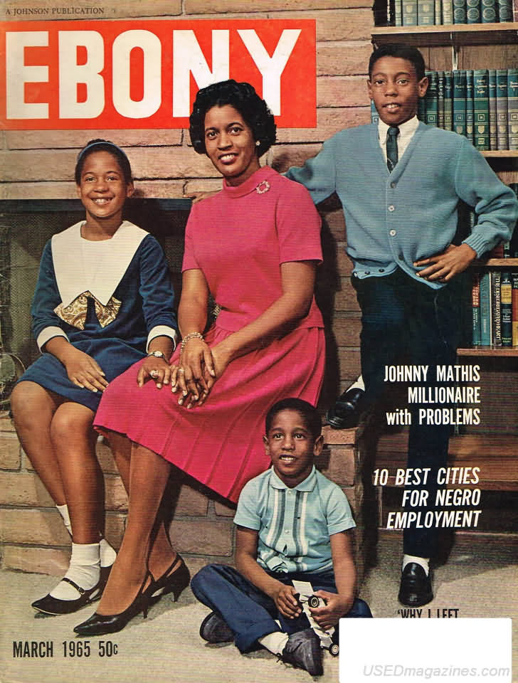 Ebony March 1965 magazine back issue Ebony magizine back copy 