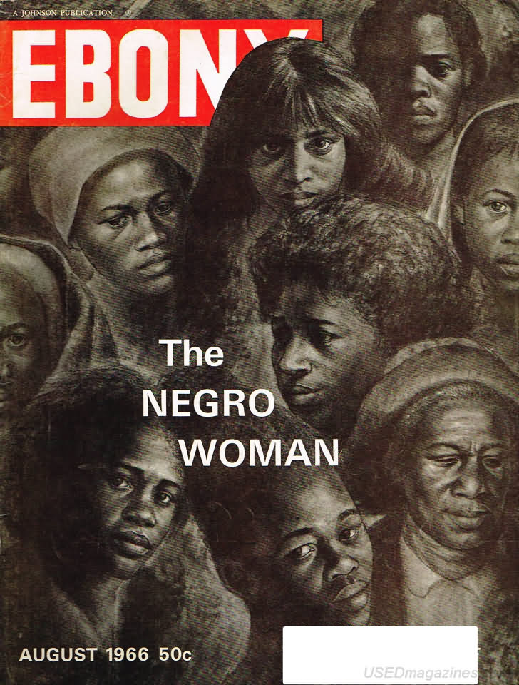 Ebony August 1966 magazine back issue Ebony magizine back copy 