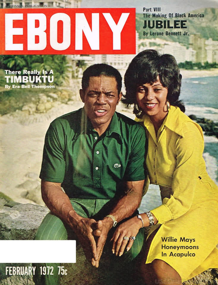 Ebony February 1972 magazine back issue Ebony magizine back copy 