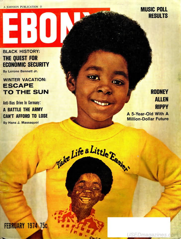 Ebony February 1974 magazine back issue Ebony magizine back copy 