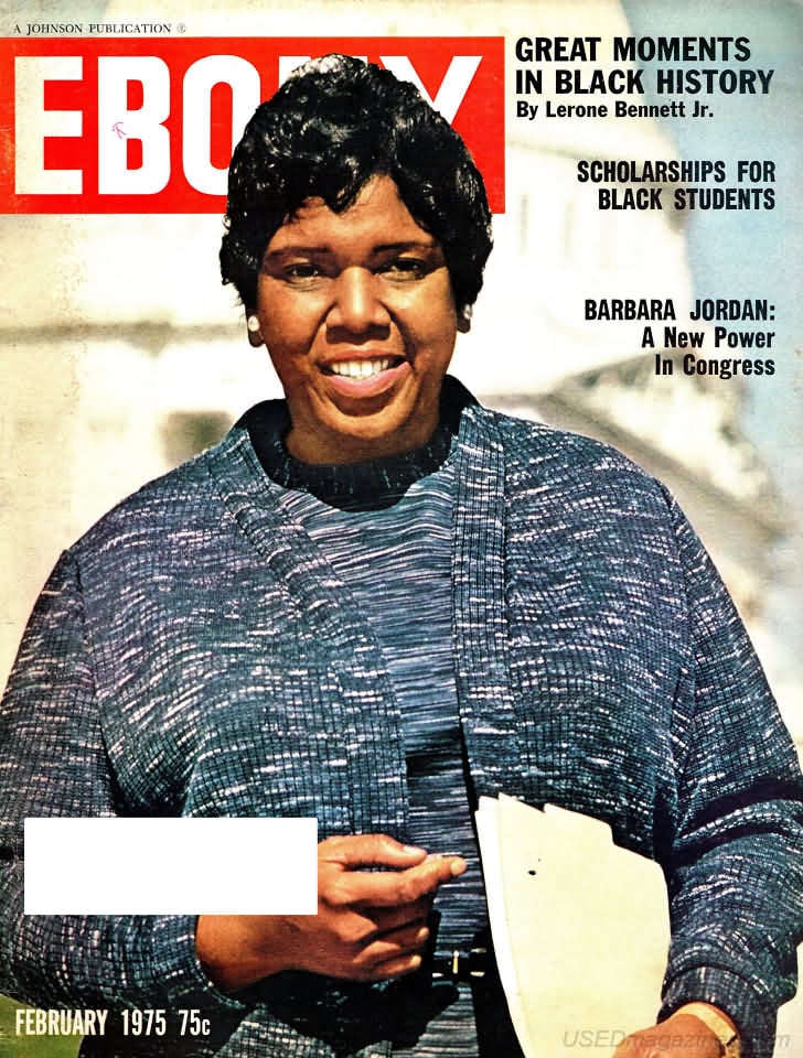 Ebony February 1975 magazine back issue Ebony magizine back copy 