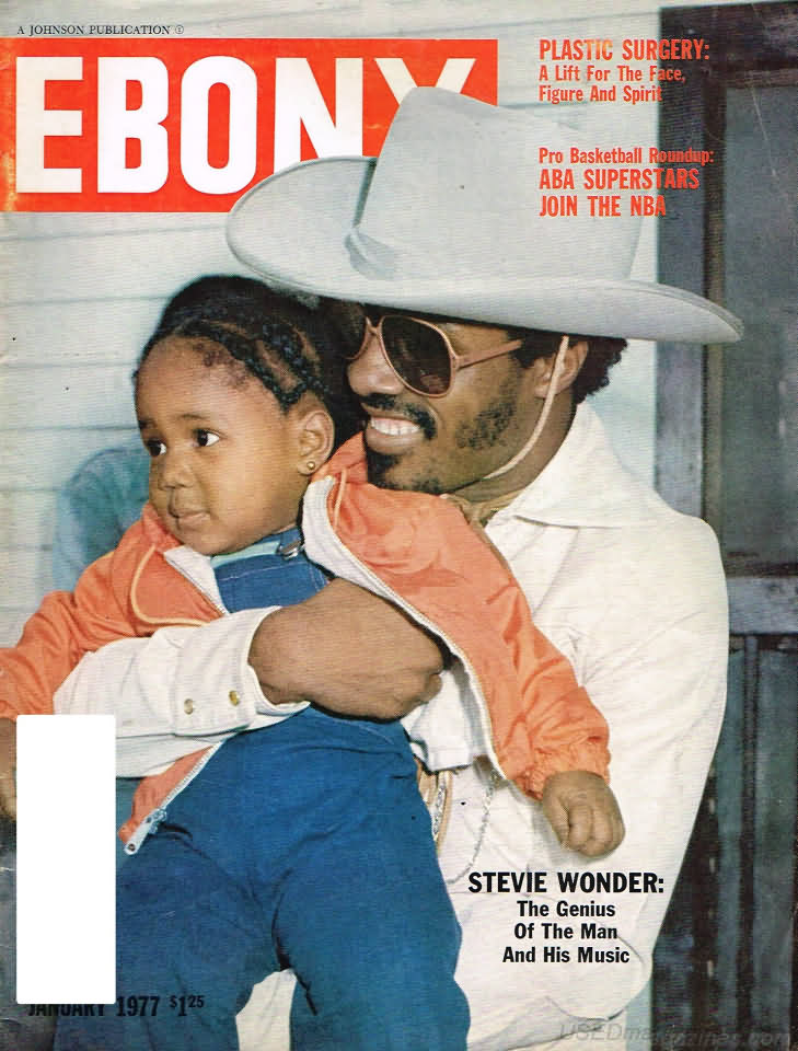 Ebony January 1977 magazine back issue Ebony magizine back copy 
