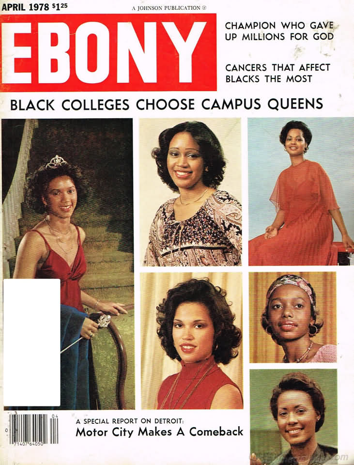 Ebony April 1978 magazine back issue Ebony magizine back copy 