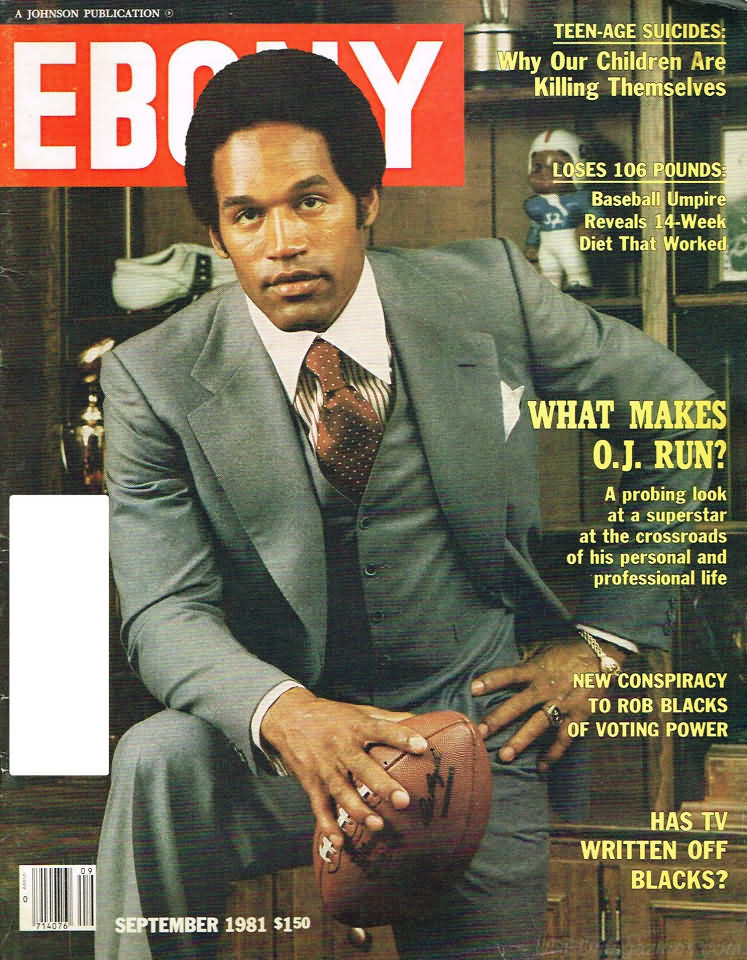 Ebony September 1981 magazine back issue Ebony magizine back copy 