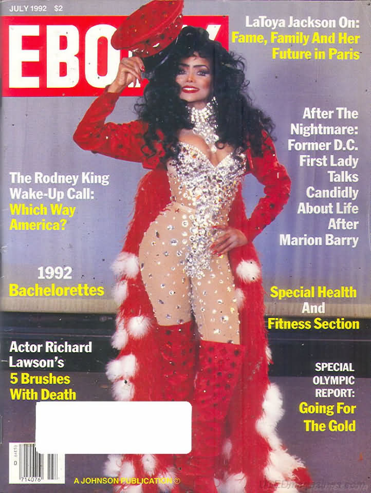 Ebony July 1992 magazine back issue Ebony magizine back copy 