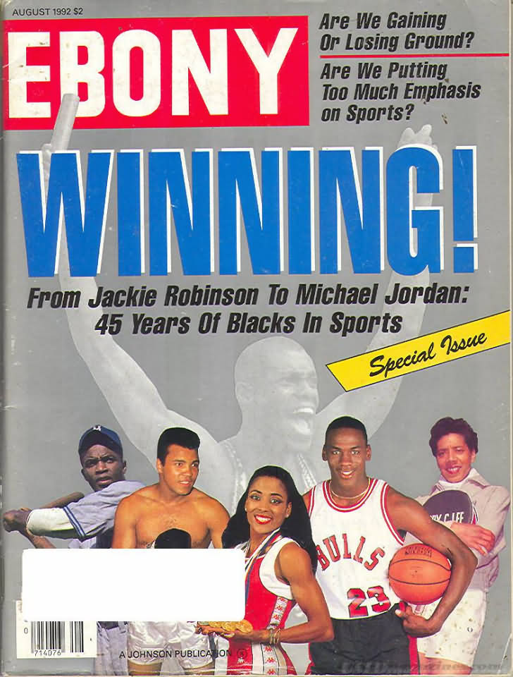 Ebony August 1992 magazine back issue Ebony magizine back copy 