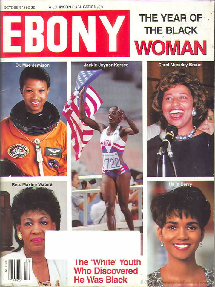 Ebony October 1992 magazine back issue Ebony magizine back copy 