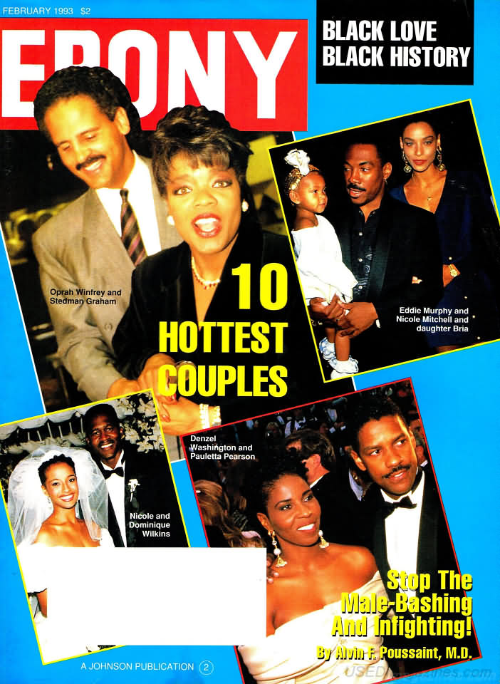Ebony February 1993 magazine back issue Ebony magizine back copy 