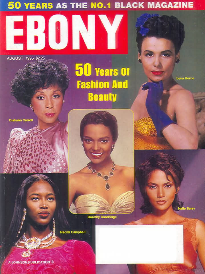 Ebony August 1995 magazine back issue Ebony magizine back copy 