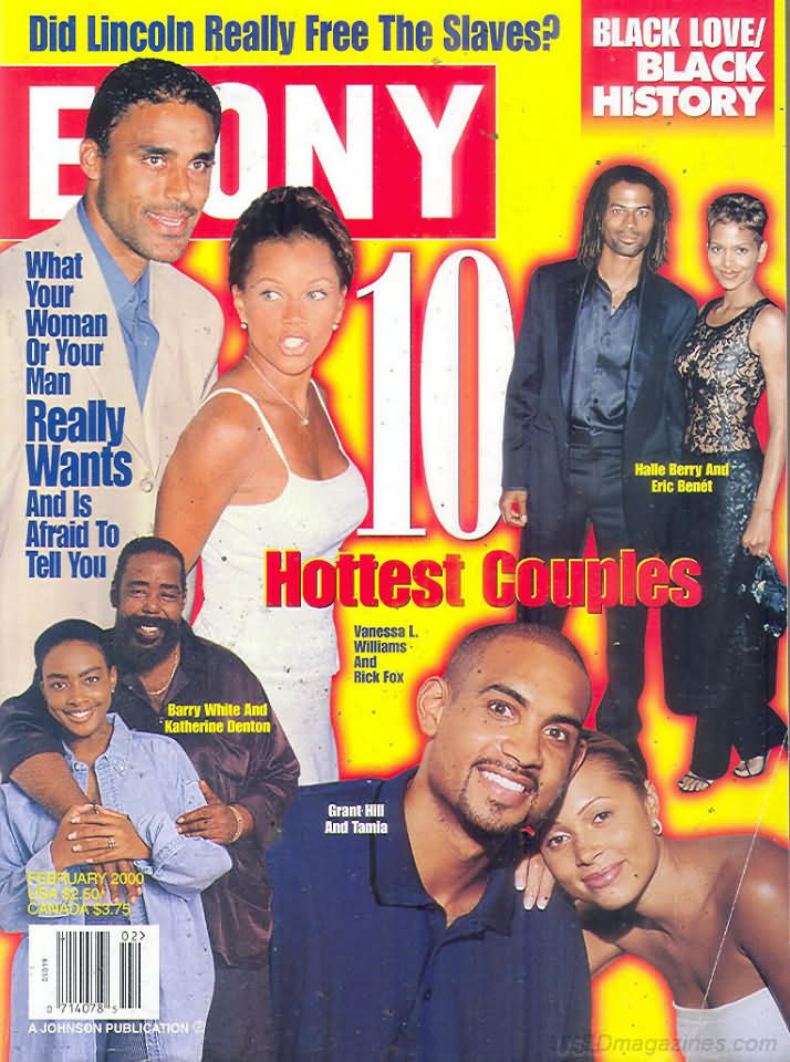 Ebony February 2000 magazine back issue Ebony magizine back copy 