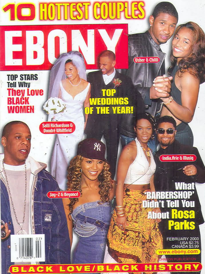 Ebony February 2003 magazine back issue Ebony magizine back copy 