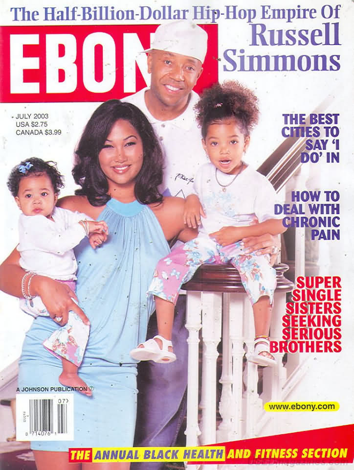 Ebony July 2003 magazine back issue Ebony magizine back copy 
