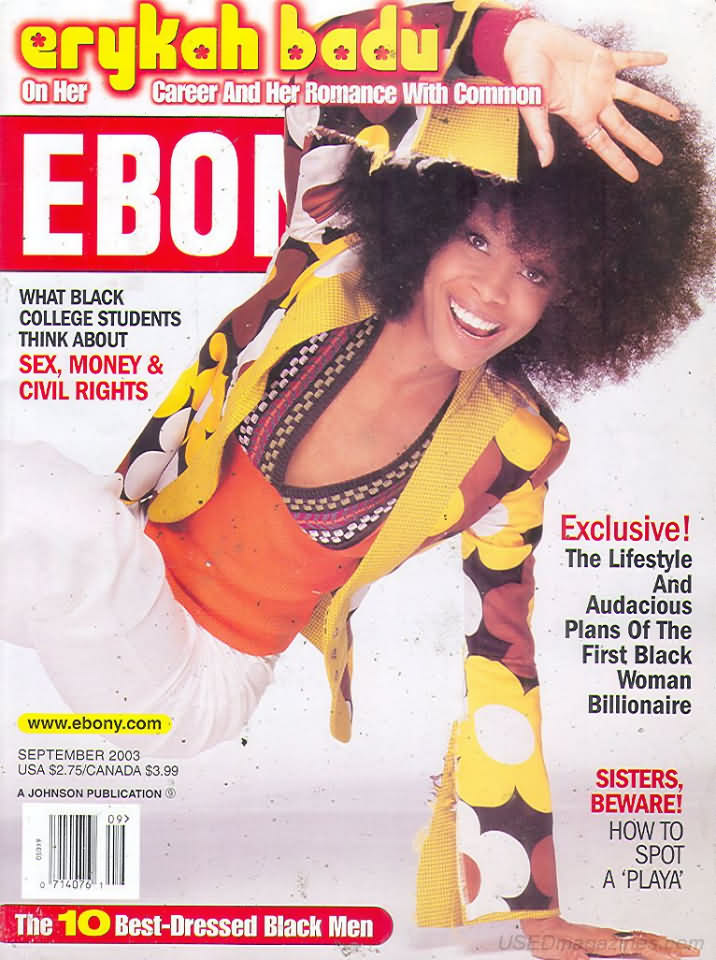Ebony September 2003 magazine back issue Ebony magizine back copy 
