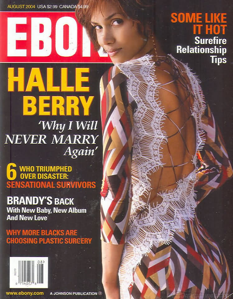 Ebony August 2004 magazine back issue Ebony magizine back copy 