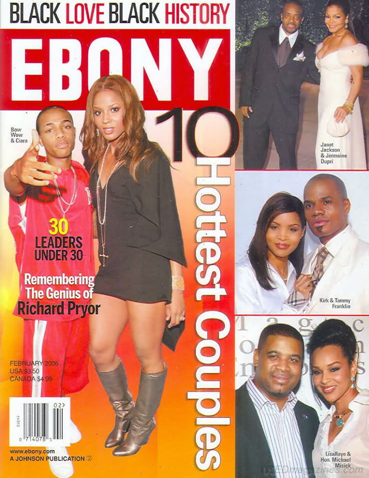 Ebony February 2006 magazine back issue Ebony magizine back copy 