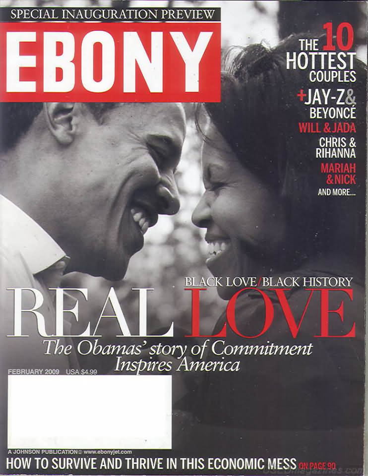 Ebony February 2009 magazine back issue Ebony magizine back copy 