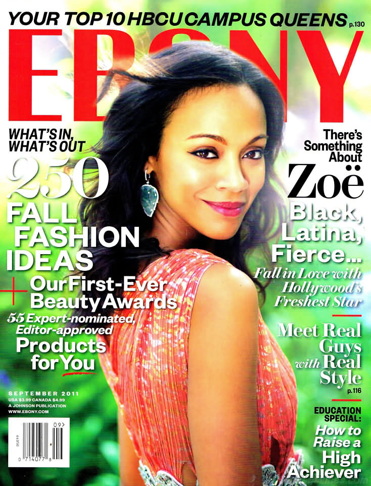 Ebony September 2011 magazine back issue Ebony magizine back copy 