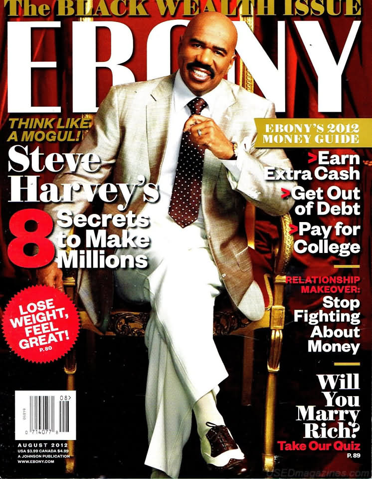Ebony August 2012 magazine back issue Ebony magizine back copy 