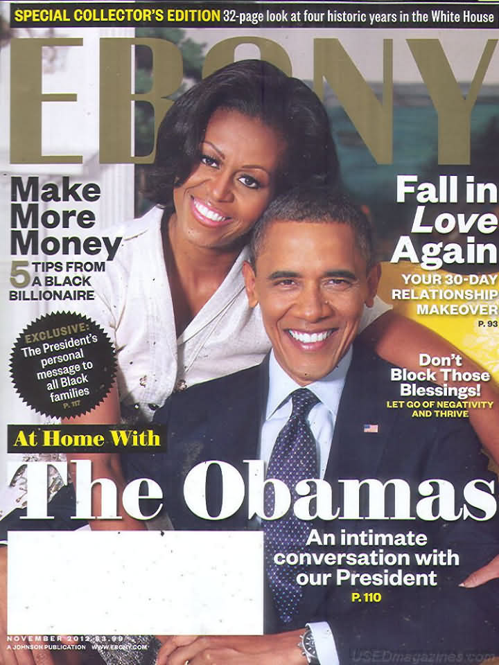 Ebony November 2012 magazine back issue Ebony magizine back copy 