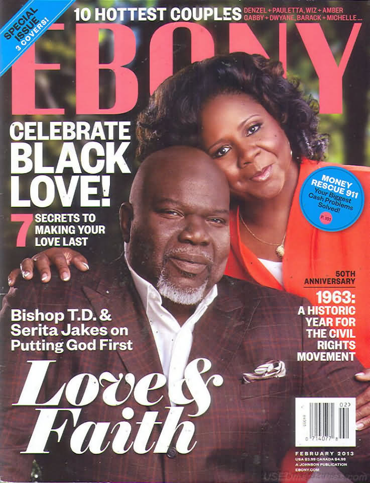Ebony February 2013 magazine back issue Ebony magizine back copy 