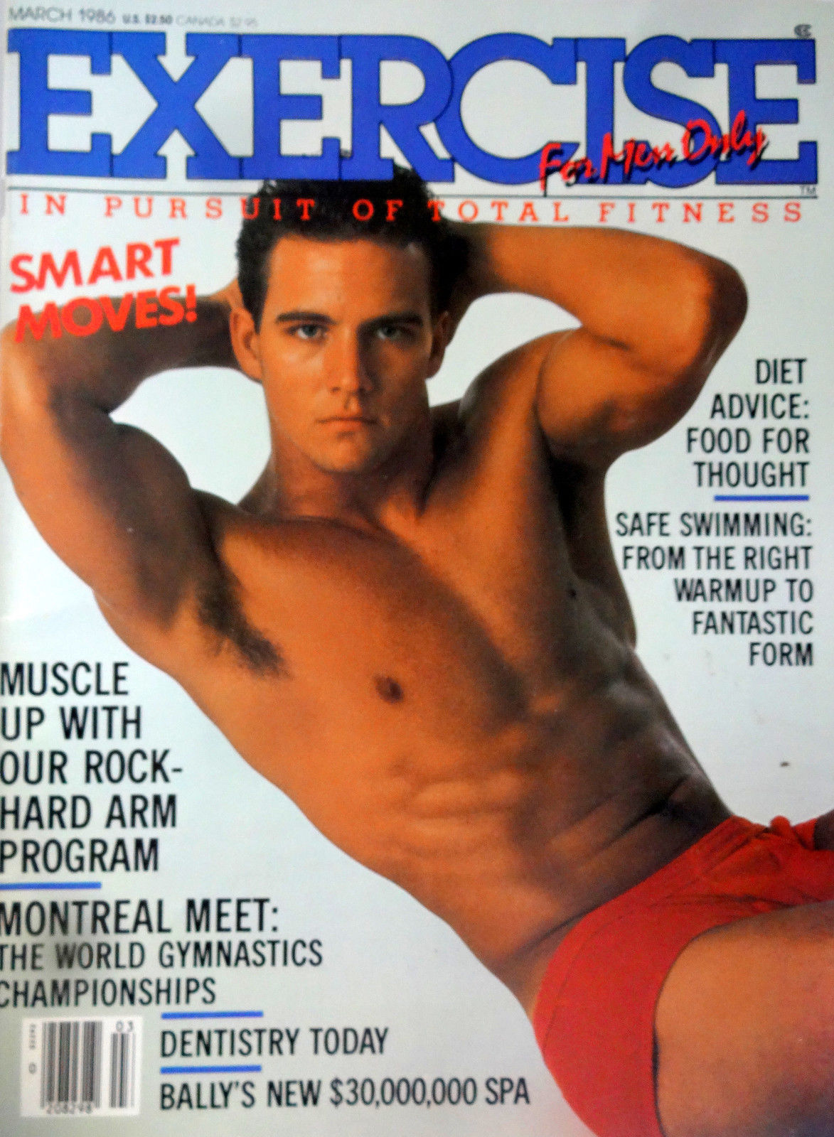 Exercise for Men Only March 1986 magazine back issue Exercise for Men Only magizine back copy 