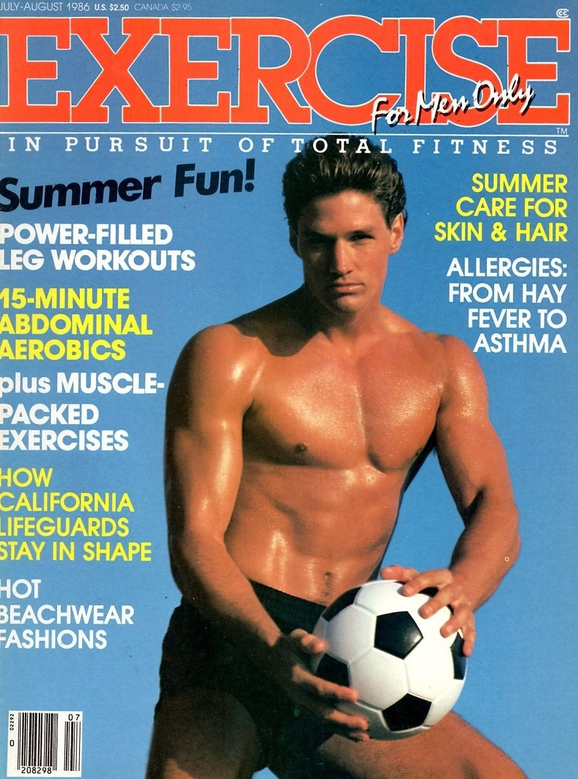 Exercise for Men Only July 1986 magazine back issue Exercise for Men Only magizine back copy 