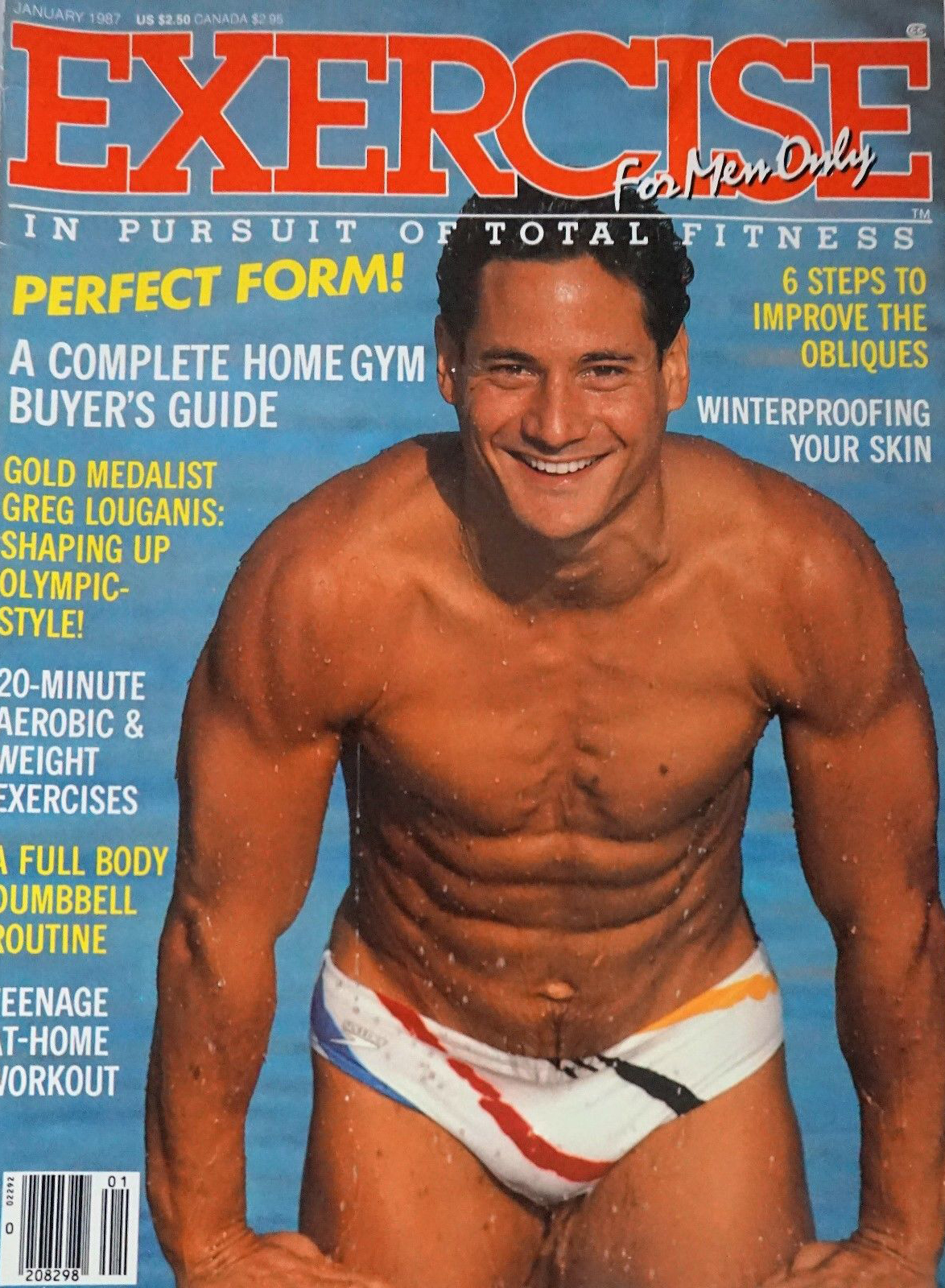 Exercise for Men Only January 1987 magazine back issue Exercise for Men Only magizine back copy 