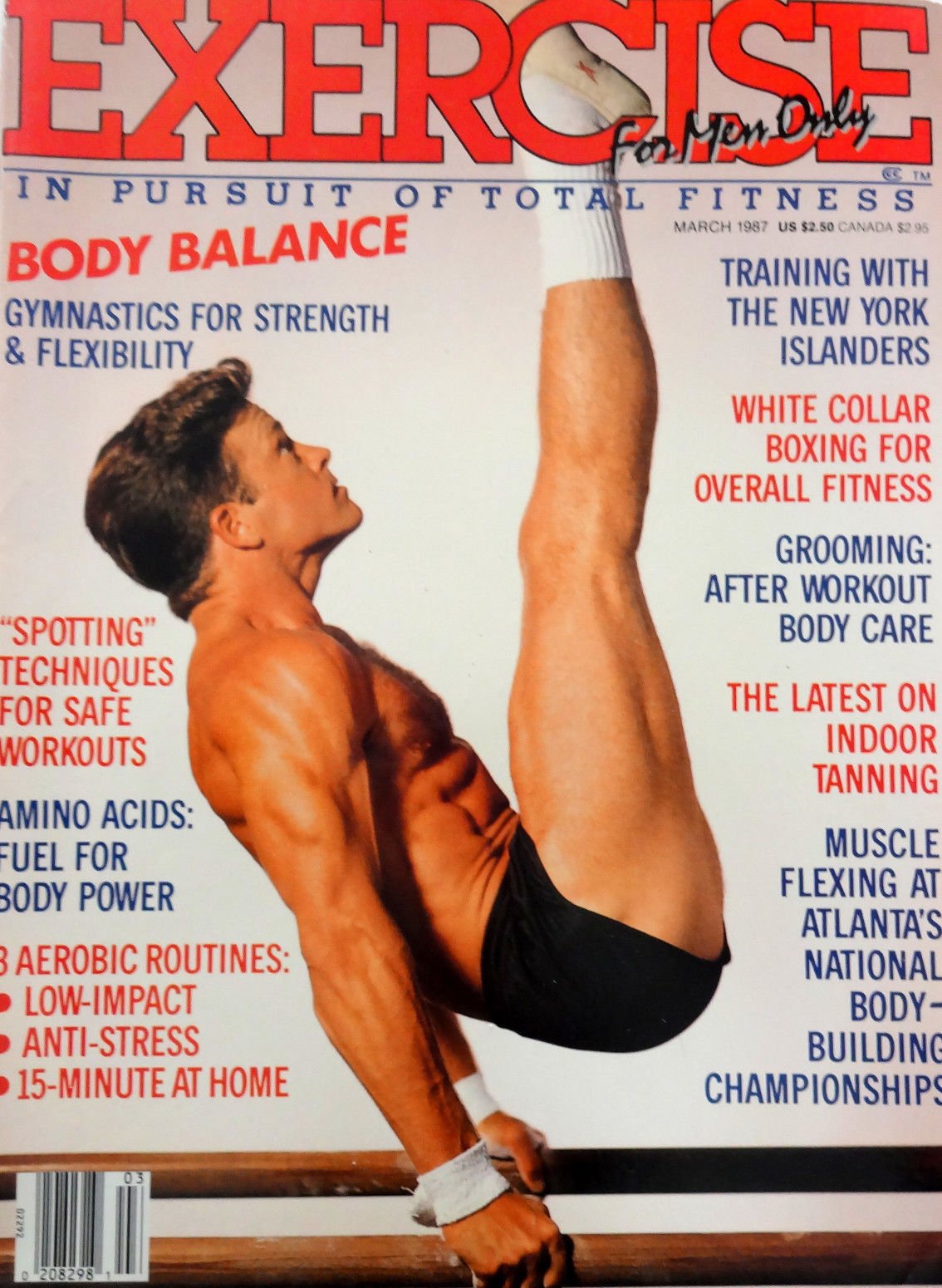 Exercise for Men Only March 1987 magazine back issue Exercise for Men Only magizine back copy 