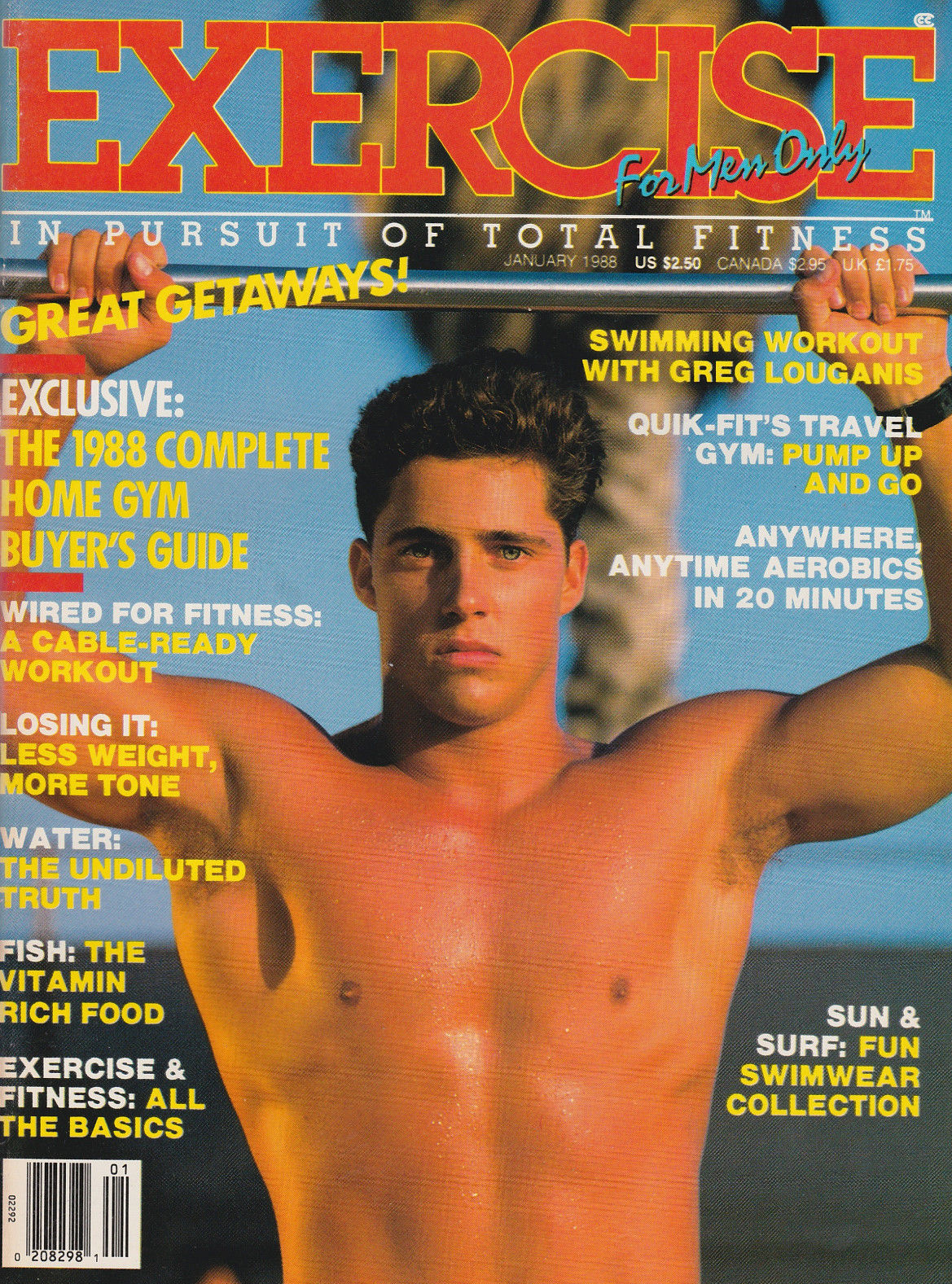 Exercise for Men Only January 1988 magazine back issue Exercise for Men Only magizine back copy 