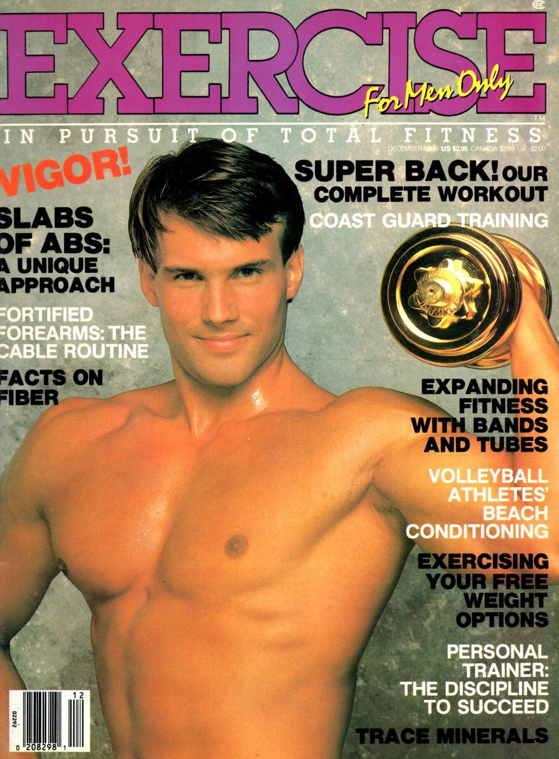 Exercise for Men Only December 1988 magazine back issue Exercise for Men Only magizine back copy 